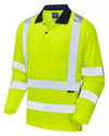 LEO P05 Swimbridge - Hi-Vis Ecoviz Comfort Sleeved Polo Shirt — Yellow