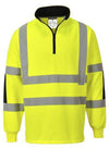 Portwest B308 - Hi-Vis Rugby Shirt — Yellow / Black