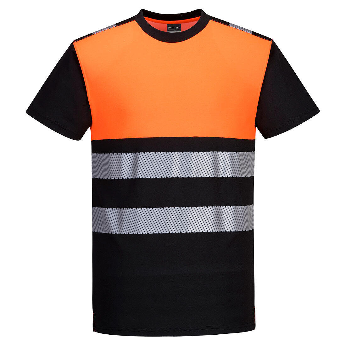 Portwest PW311 - Hi-Vis Classic Cotton Tee Shirt — Orange / Black