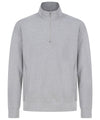 HENBURY HB842 - UNISEX 1/4 ZIP SWEATSHIRT — Heather Grey