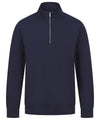HENBURY HB842 - UNISEX 1/4 ZIP SWEATSHIRT — Navy