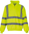 YOKO YK031 - HI-VIS 1/4 ZIP SWEATSHIRT — Yellow