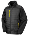 RESULT R237X - COMPASS PADDED SOFTSHELL JACKET — Black / Yellow