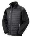RESULT R237X - COMPASS PADDED SOFTSHELL JACKET — Black / Grey