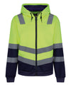 REGATTA TRF625 Pro Hi-Vis Full zip- Hooded Sweatshirt — Yellow