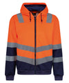REGATTA TRF625 Pro Hi-Vis Full zip- Hooded Sweatshirt — Orange