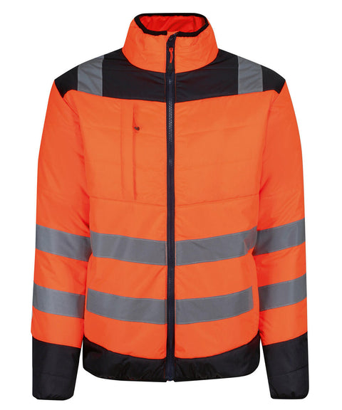 REGATTA TRA483 - HIVIS THERMAL JACKET — Orange / Navy