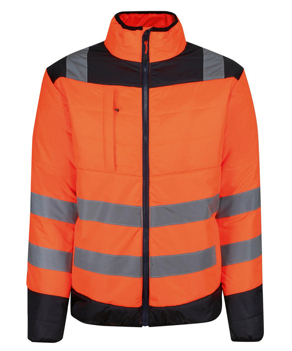 REGATTA TRA483 - HIVIS THERMAL JACKET — Orange / Navy