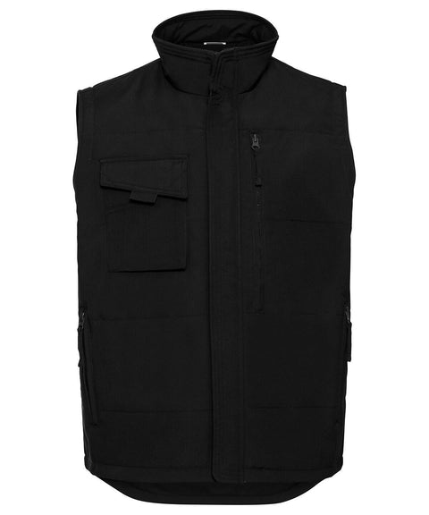 RUSSELL J014M - HEAVY DUTY GILET — Black