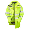 LEO A04/F01 Clovelly - Hi-Vis Ecoviz 15K 3-in-1 Breathable Parka and Softshell — Yellow