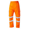 LEO L01 Appledore - Hi-Vis Ecoviz 4K Cargo Overtrouser — Orange