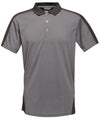 REGATTA TRS174 - CONTRAST WICKING POLO — Seal / Black