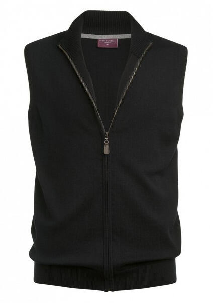 Brook Taverner 4372 Lincoln – Knitted Zip Gilet — Black