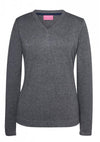 Brook Taverner 2307 Atlanta – V-neck Ladies Jumper — Charcoal