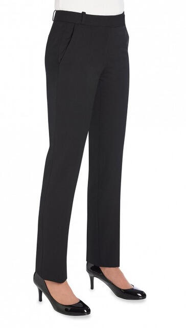 Brook Taverner 2262 Astoria – Tailored Leg Trouser — Black
