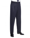 Brook Taverner 8515 Delta – Single Pleat Trouser — Navy