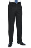 Brook Taverner 8515 Delta – Single Pleat Trouser — Black