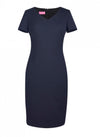 Brook Taverner 2246 Corinthia – V-neck Dress — Navy