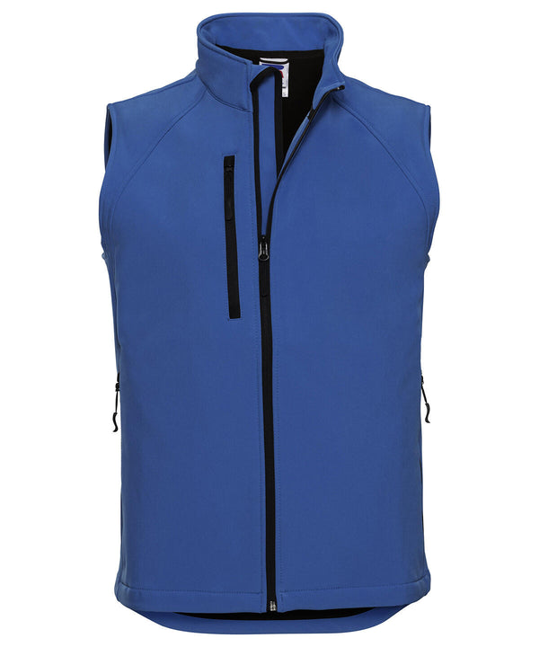 RUSSELL J141M - SOFTSHELL GILET — Azure Blue