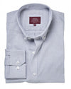 Brook Taverner 4052 Lawrence – Stretch Oxford Shirt — Grey Strip