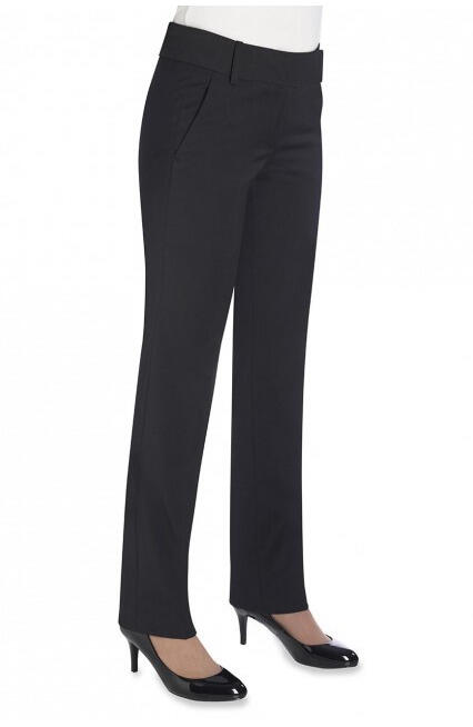 Brook Taverner 2234 Genoa – Tailored Leg Trouser — Black