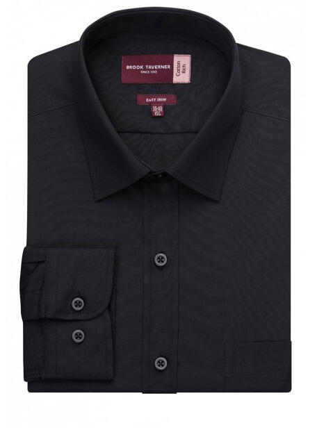Brook Taverner 7539 Rapino – Classic Fit Shirt — Black
