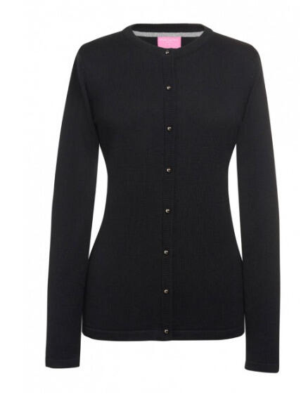 Brook Taverner 2308 Seattle – Crew-neck Cardigan — Black
