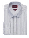 Brook Taverner 7540 Rufina – Classic Fit Shirt — White/Grey Stripe