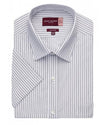 Brook Taverner 7542 Roccella – Classic Fit Shirt — White/Grey Stripe