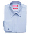 Brook Taverner 2247 Villeta – Blouse Cotton Herringbone — Blue Herringbone