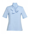 Brook Taverner 2369 Flavia – Pussy Bow Blouse — Blue