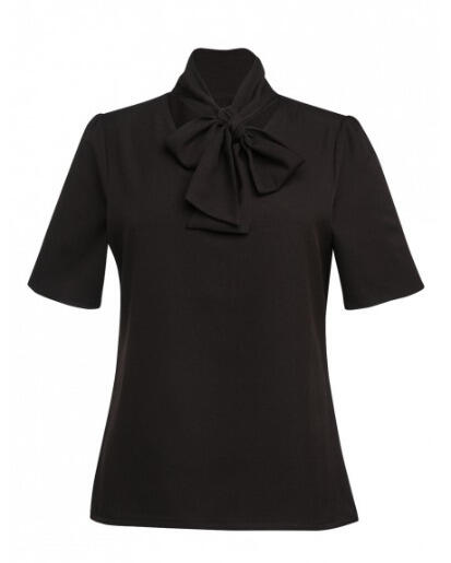 Brook Taverner 2369 Flavia – Pussy Bow Blouse — Black