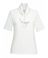 Brook Taverner 2369 Flavia – Pussy Bow Blouse — White