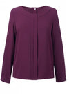 Brook Taverner 2279 Roma – crepe de chine Blouse — Burgundy