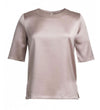 Brook Taverner 2362 Ravenna – Satin Blouse — Taupe