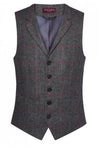 Brook Taverner 1463 Memphis – Waistcoat — Charcoal/Pink