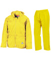 RESULT RE95A - WATERPROOF JACKET AND TROUSER SET — Yellow