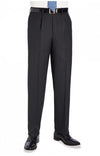 Brook Taverner 8525 Langham – Single Pleat Trouser — Charcoal