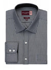 Brook Taverner 7594 Mantova – Classic Fit Shirt — Black/White Stripe