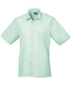 Premier PR202 - Short Sleeve Poplin Shirt — Aqua