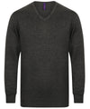Henbury HB720 - V-neck Jumper — Grey Marl