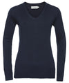 Russell J710F - Ladies V-neck Knitted Sweater — French Navy