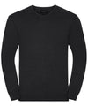 Russell J710M - V-neck Knitted Sweater — Charcoal Marl