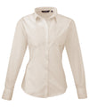 Premier PR300 - Ladies Poplin Long Sleeved Blouse — Natural