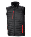 RESULT R238X - compass padded softshell gilet — Black / Red