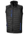 RESULT R238X - compass padded softshell gilet — Black / Royal