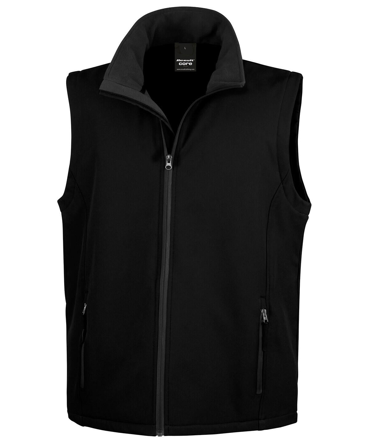 RESULT R232M - softshell bodywarmer — Black / Black