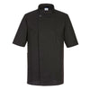 Portwest C735 - Portwest Surrey Chefs Jacket S/S — Black