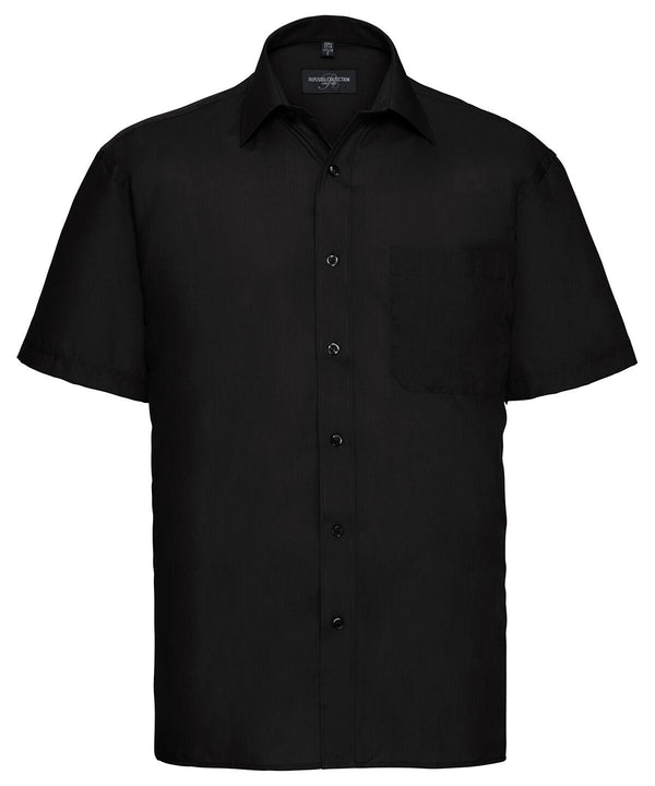 Russell J935M - Short Sleeve Poplin Shirt — Black