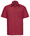 Russell J935M - Short Sleeve Poplin Shirt — Classic Red